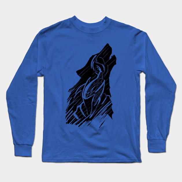 Wolf Knight Long Sleeve T-Shirt by natron84